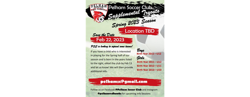 Spring 2023 Supplemental Tryouts